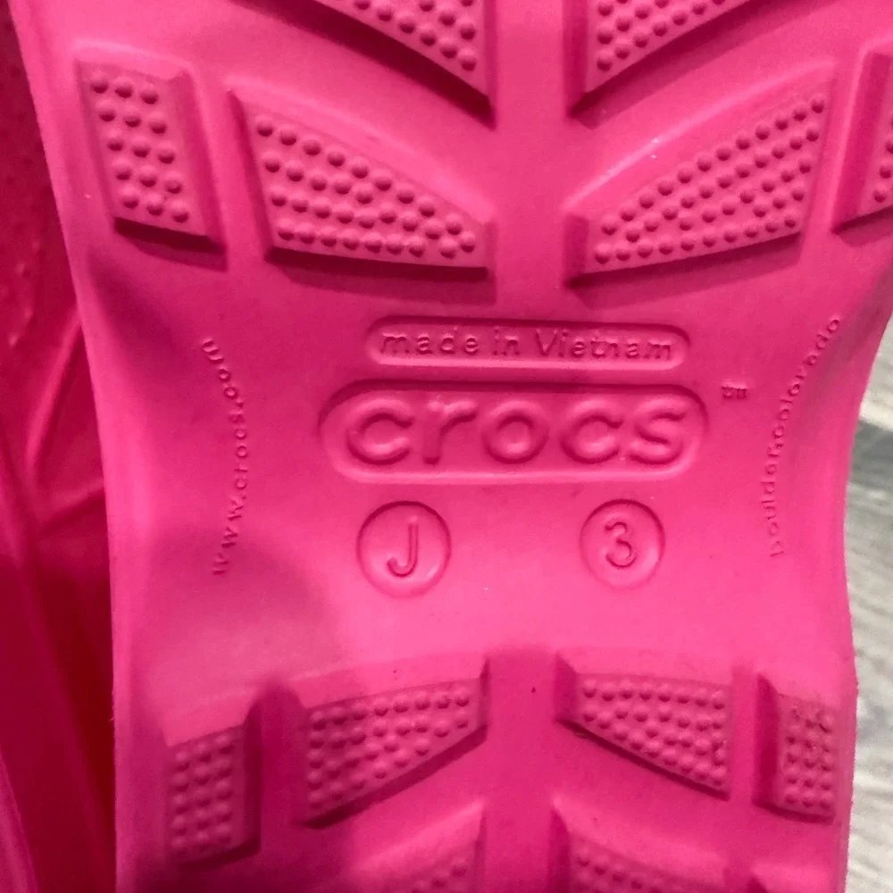 Crocs Handle It Rain Boots Pink Girls Kids Youth Size J3